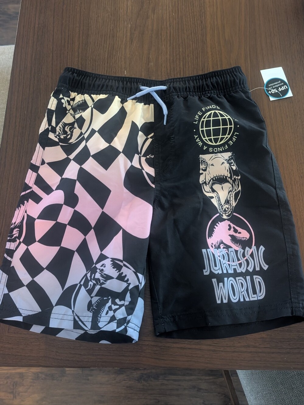 Boys Jurassic World Logo Swim Trunks - Black
